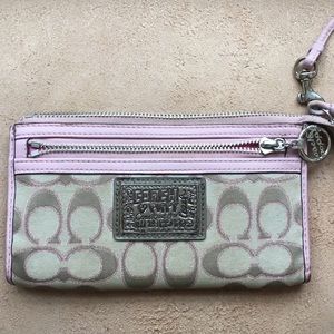 Pink Coach wristlet
